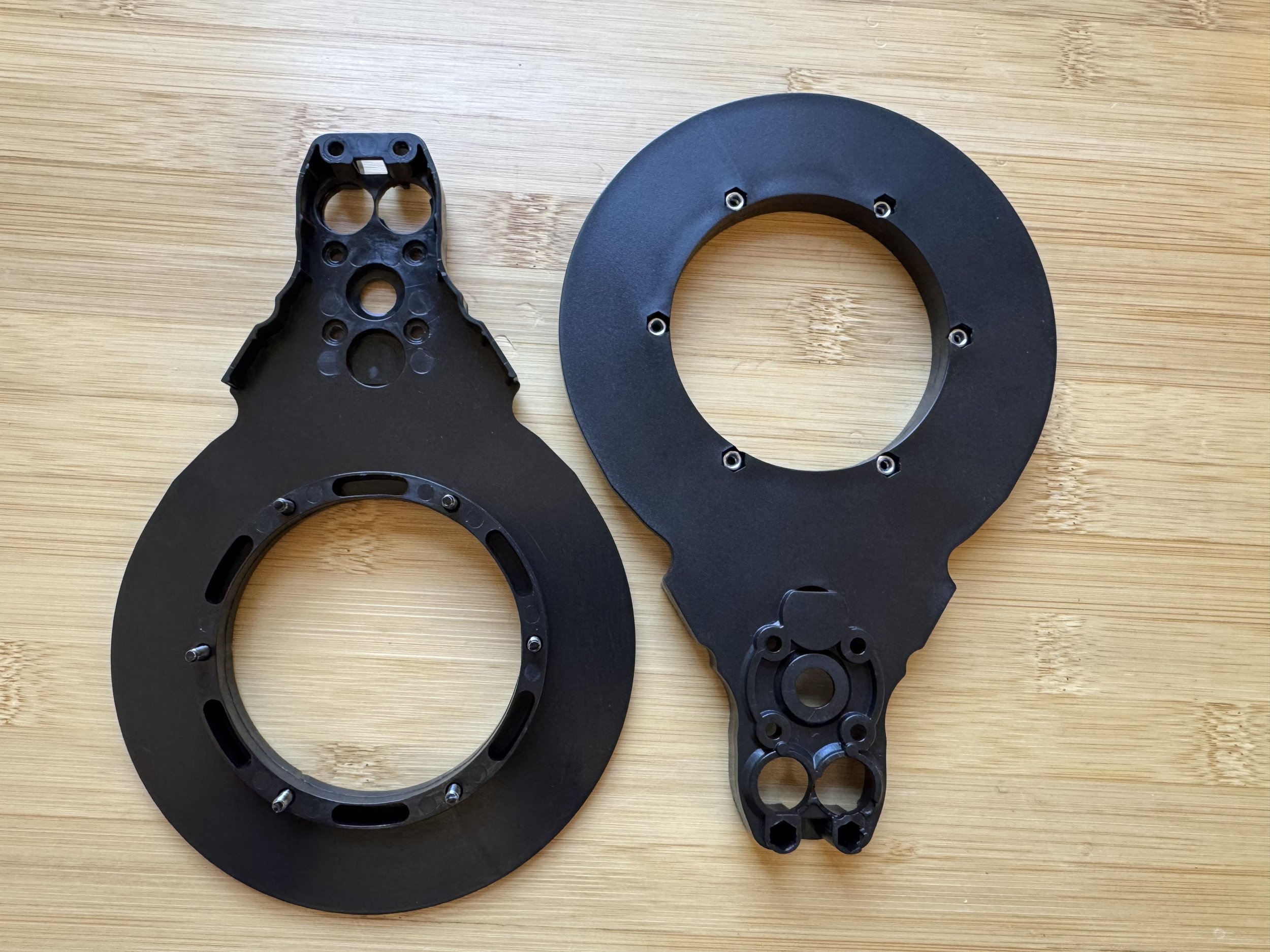 One half has only nuts, the other only bolts