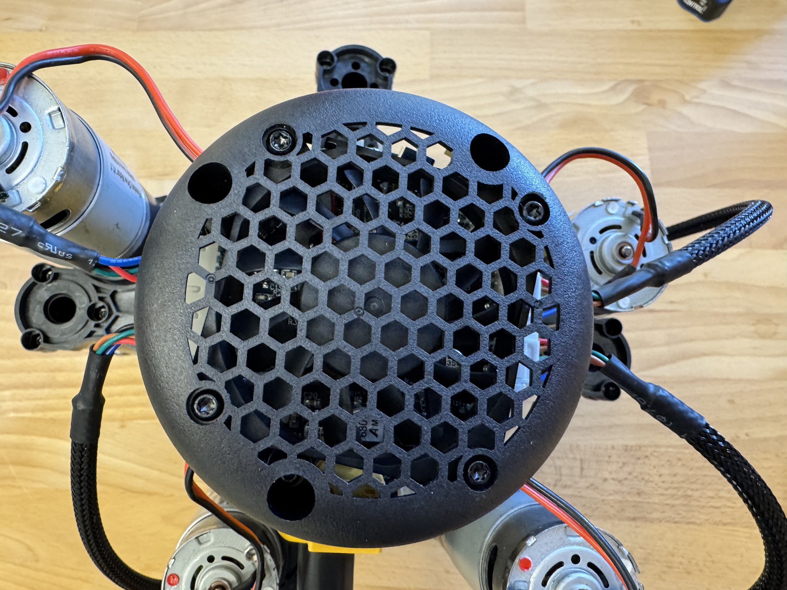 Bolting the PCB cover, board, and router together