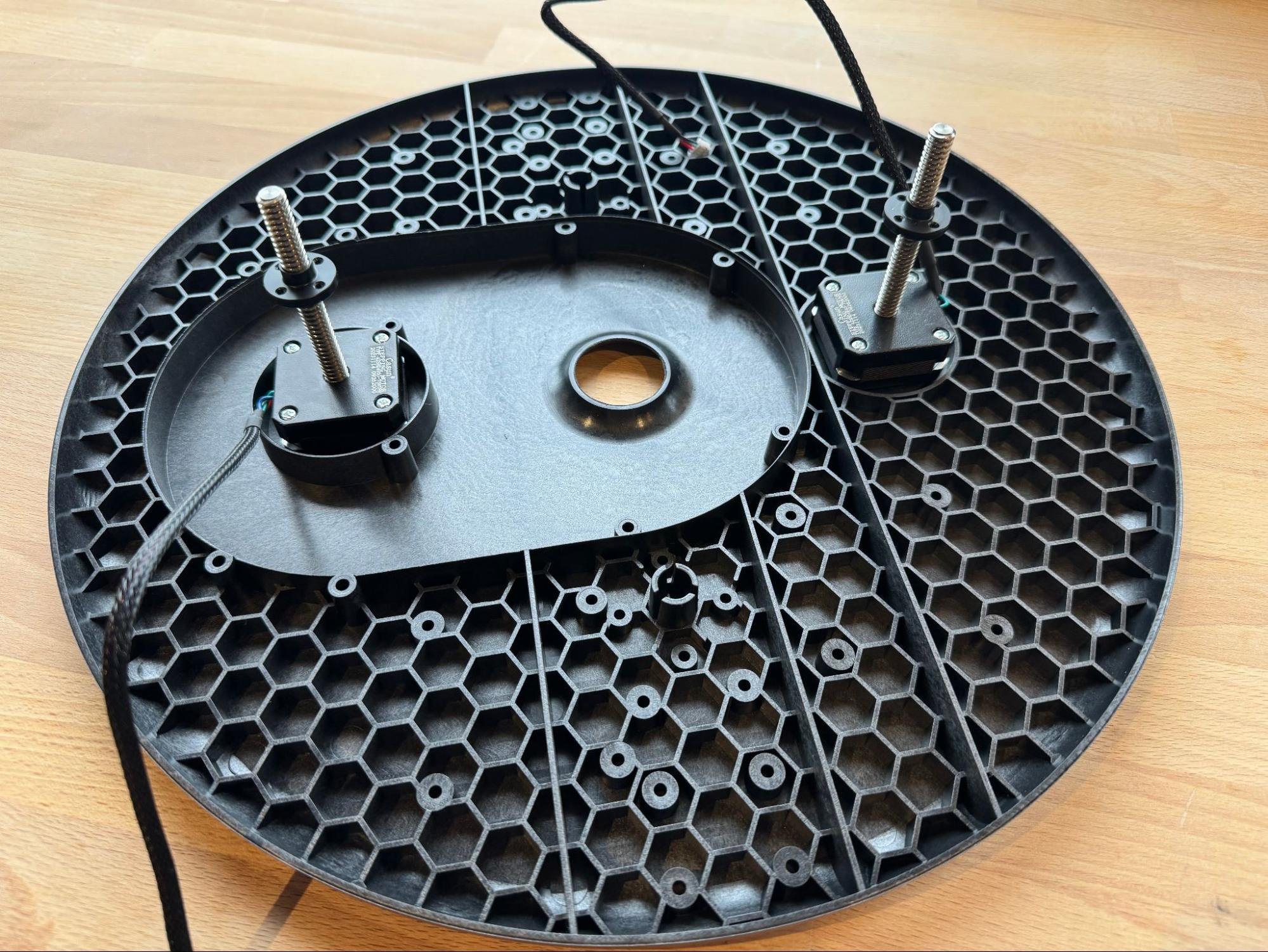 Orienting the stepper motor cords