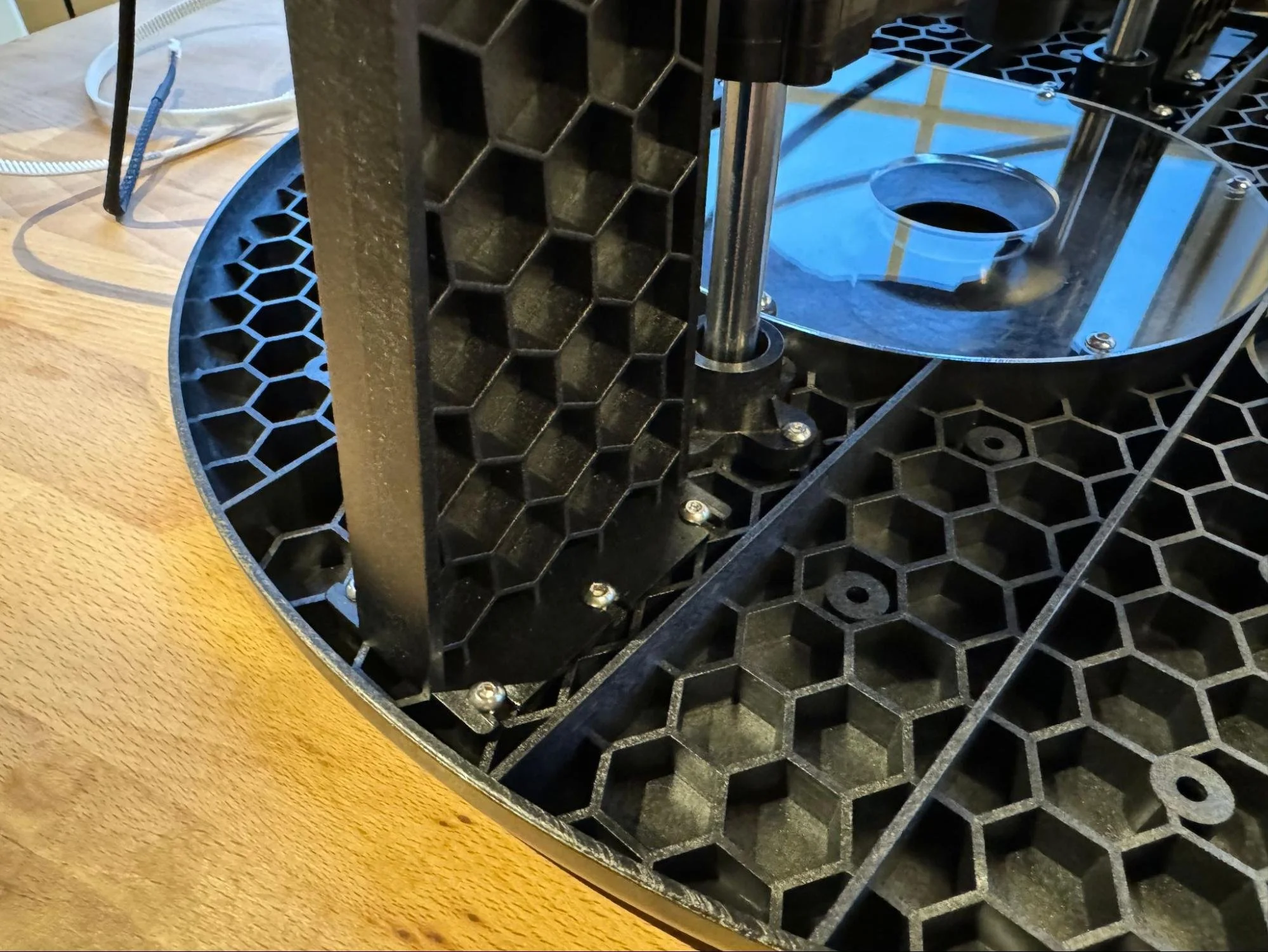 Joining the linear rod supports to the sled