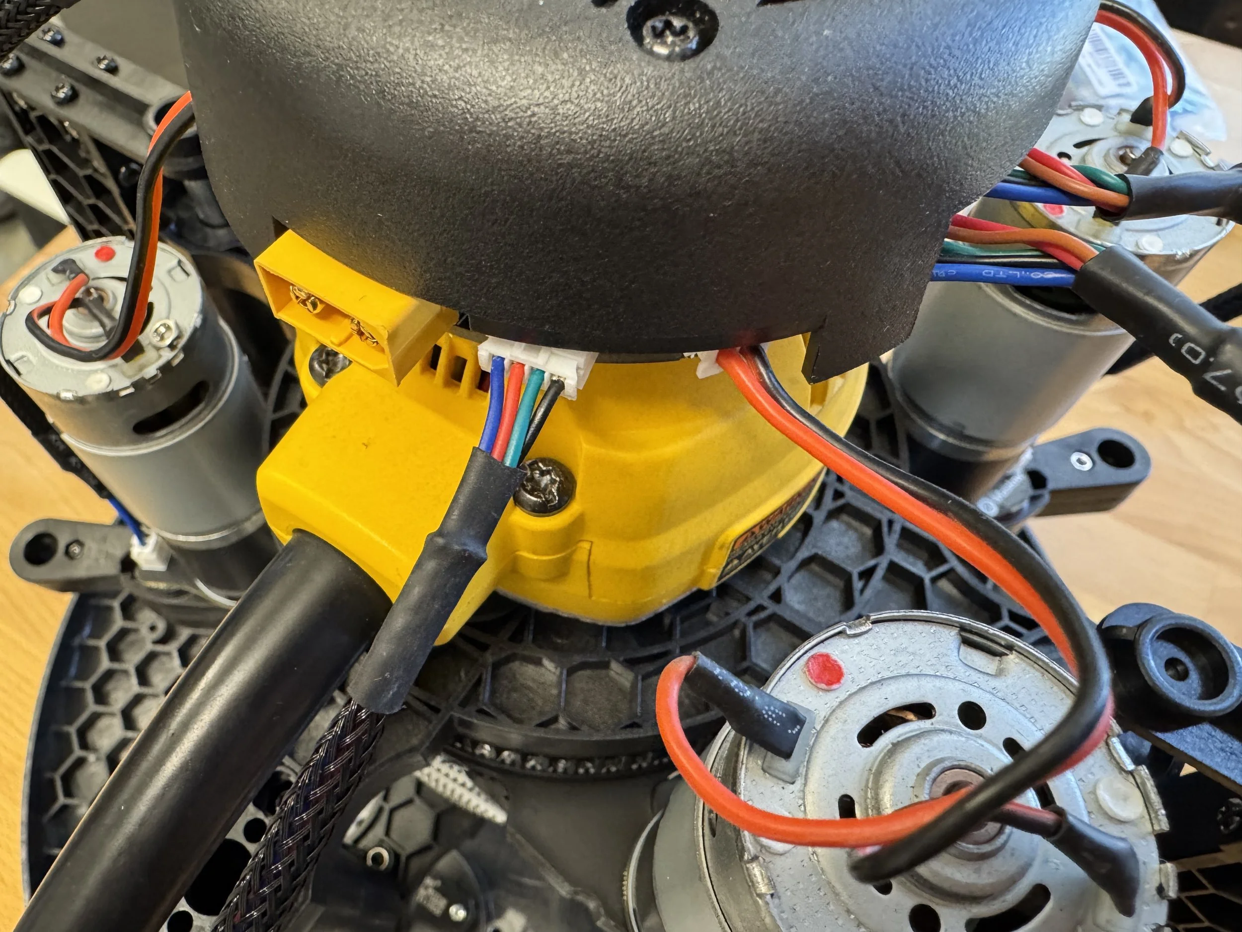 Plugging in the stepper motors