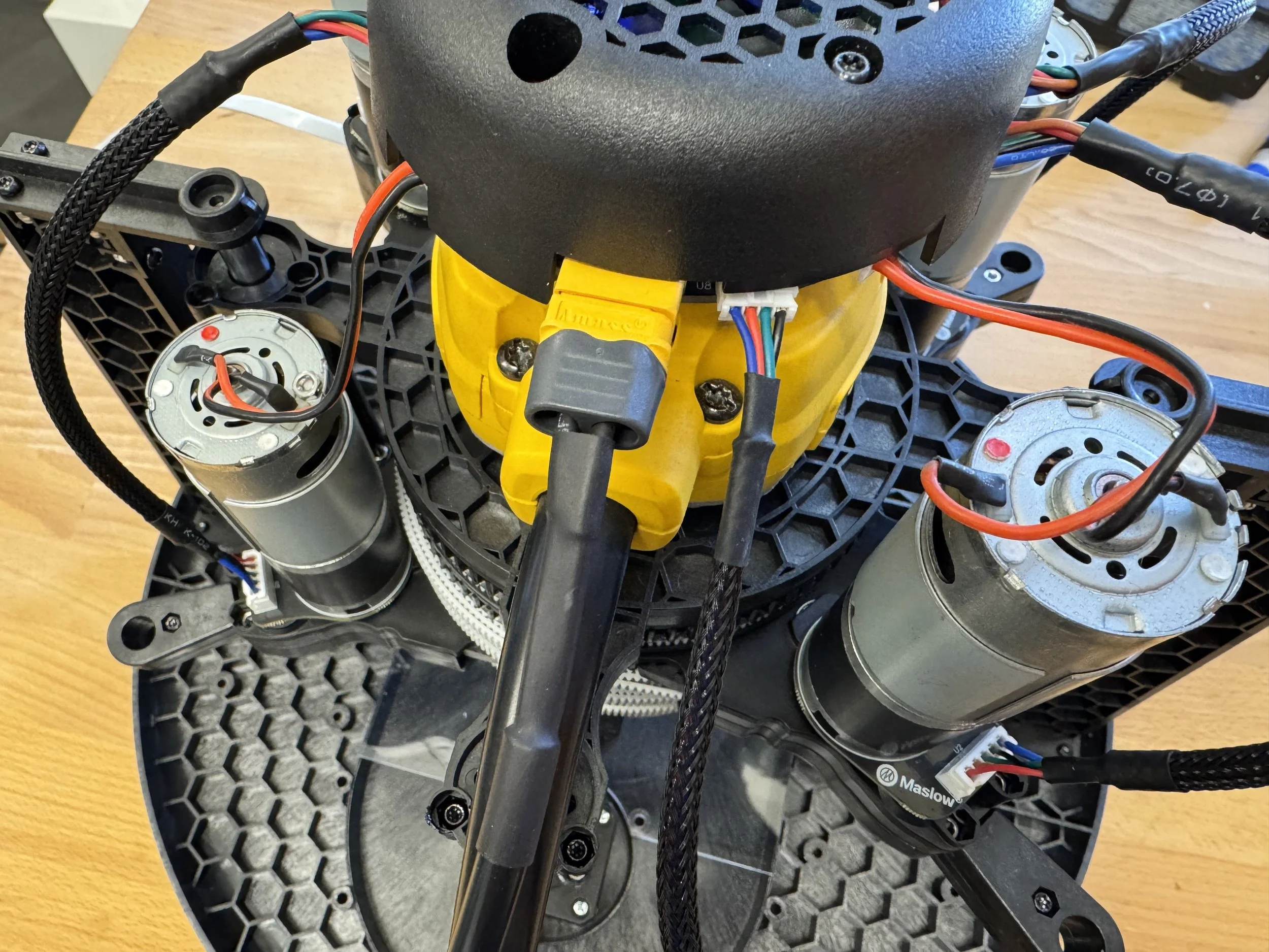 Plugging in the power cord